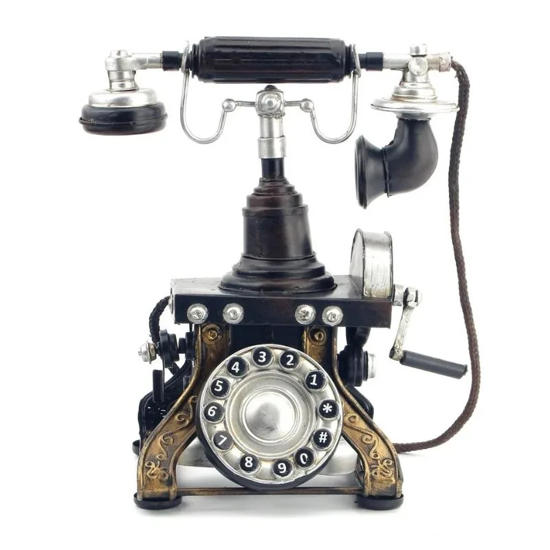 Steampunk home decor Antique-style steampunk replica phone