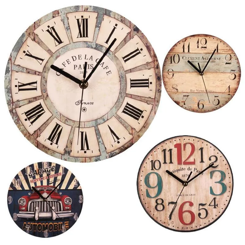 Vintage-style steampunk clock — wall wood Vintage-style steampunk clock — wall wood